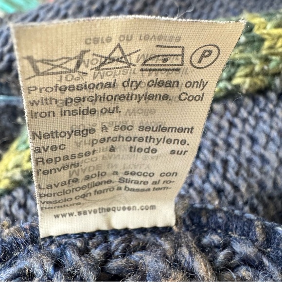 Save the Queen Chunky Knit Wool Mohair Blend Longline Cardigan Sweater Size XL - Picture 14 of 14